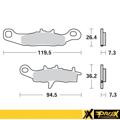 ProX Racing Parts ProX Klocki Hamulcowe Przednie KX80/85/100 '97-20 + RM85 '05-20 (odpowiednik EBC FA258R)