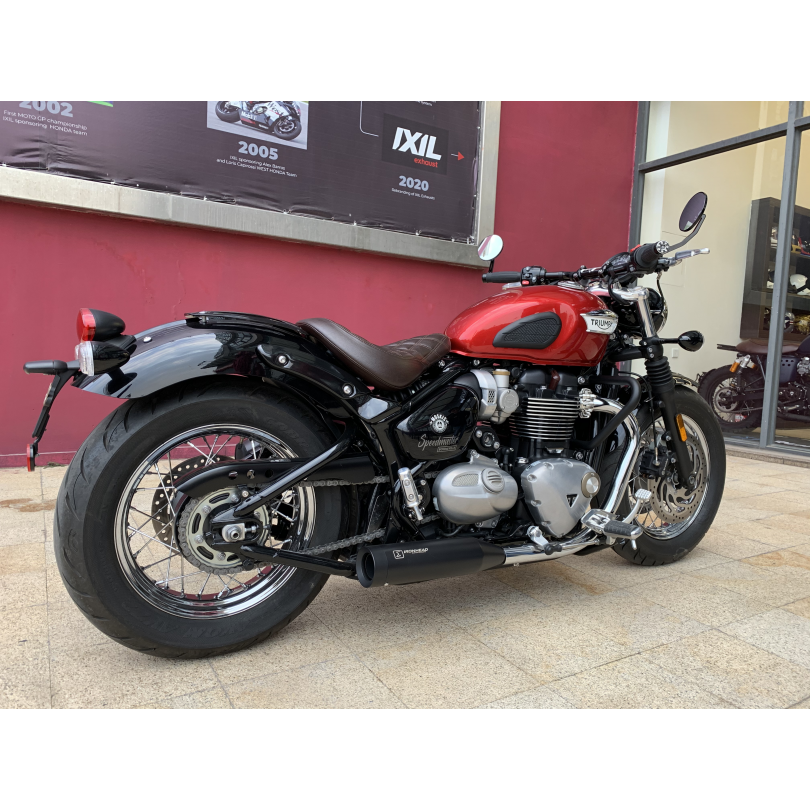 Tłumik lewy IXIL TRIUMPH SPEEDMASTER 18-22 (DV01 DV01A DX04) typ HC1-3SB (waga: 2500g, długość: 400 mm.)