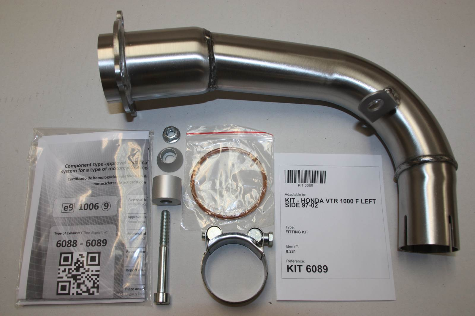 Tłumik lewy IXIL HONDA VTR 1000 F 97-05 (SC36) typ SOVE (waga: 3000g, długość: 423 mm.)