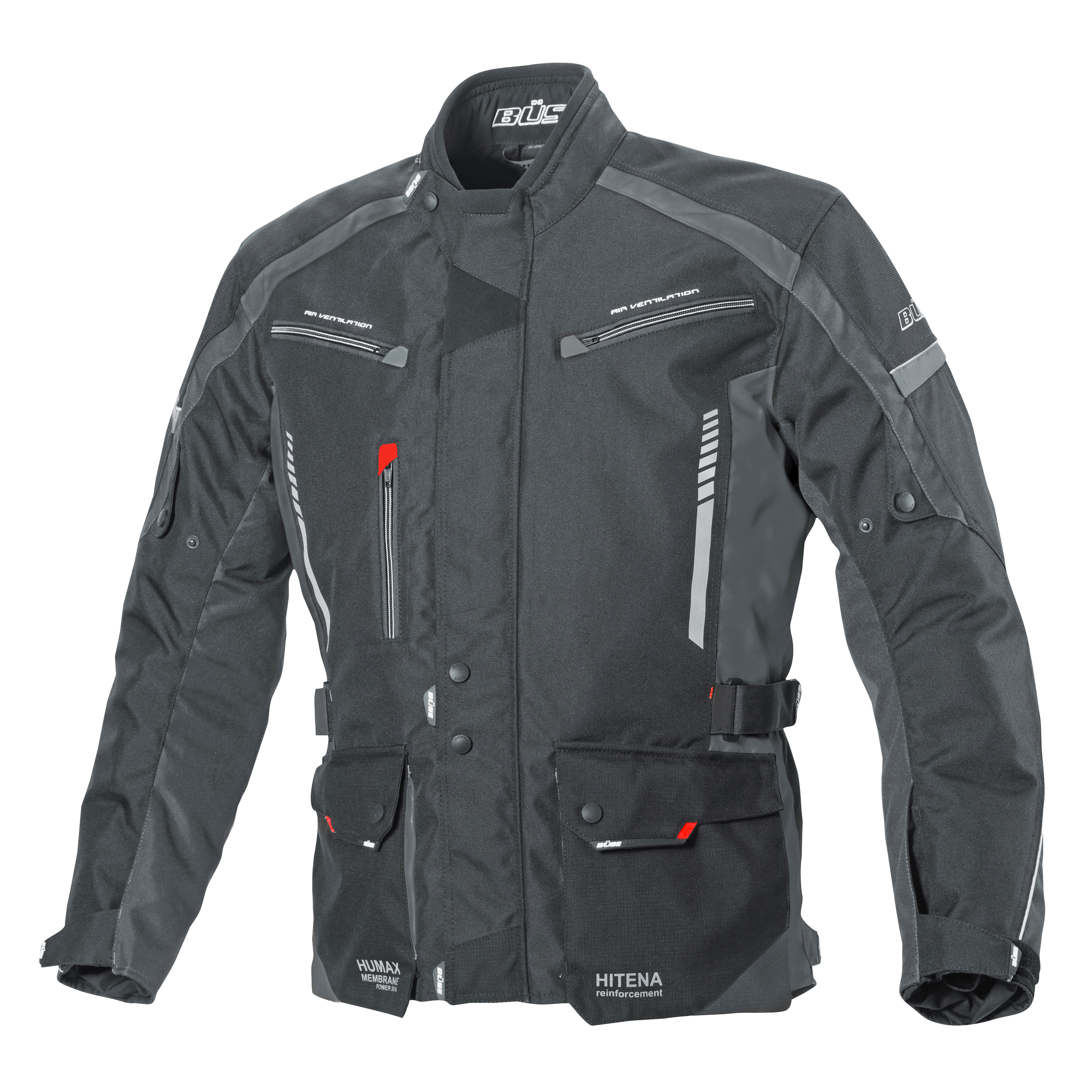 Kurtka motocyklowa BUSE Torino II czarno-antracytowa