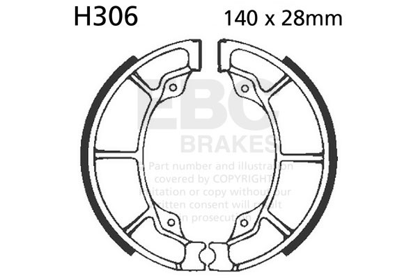 EBC Brakes Szczęki hamulcowe EBC H306 (1 kpl.)