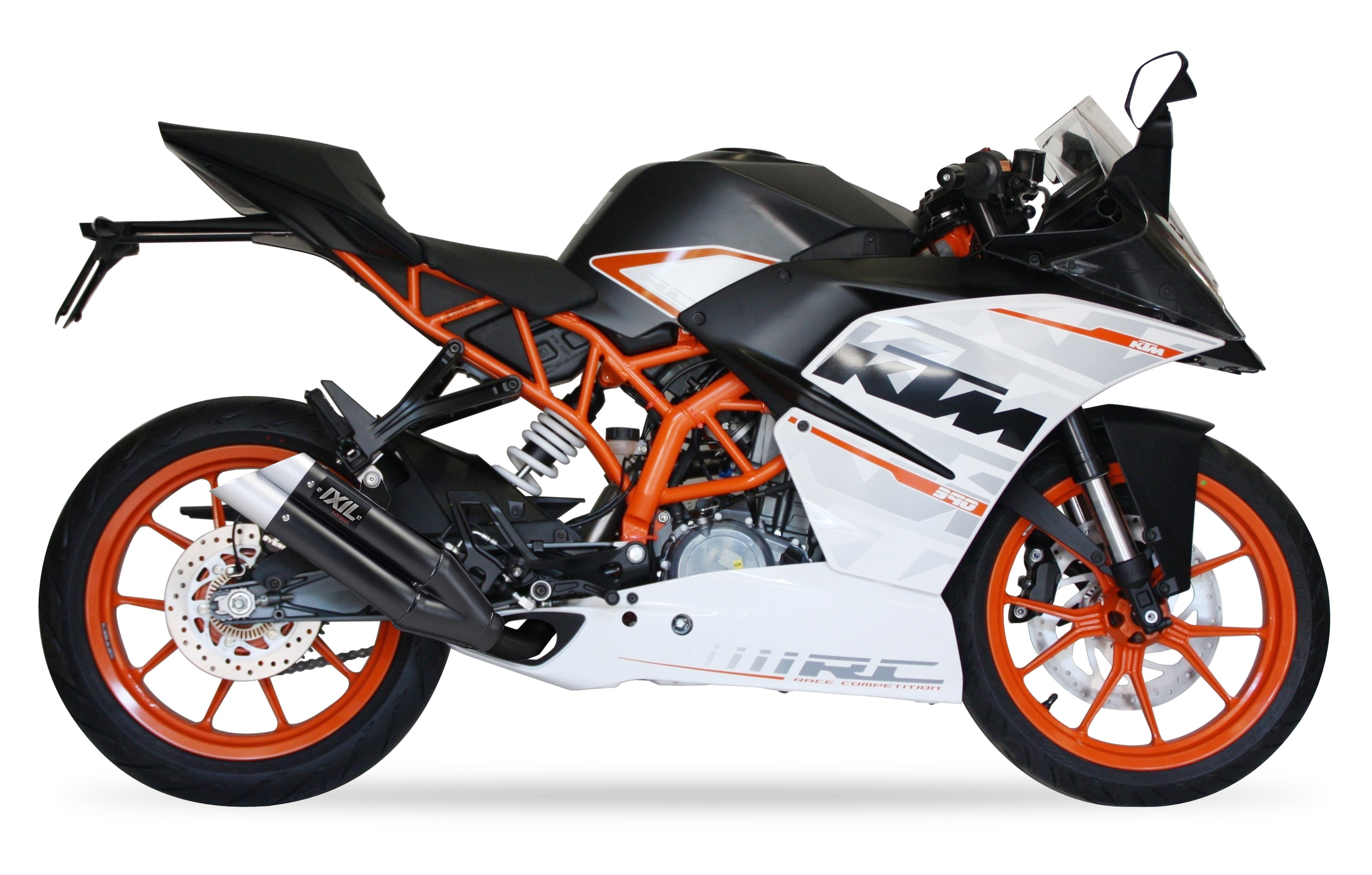 Tłumik IXIL KTM RC 390 15-16 (KTM IS RC) typ L3XB (waga: 3000g, długość: 370 mm., materiał: Inox AISI304, kolor: Anodized alumin