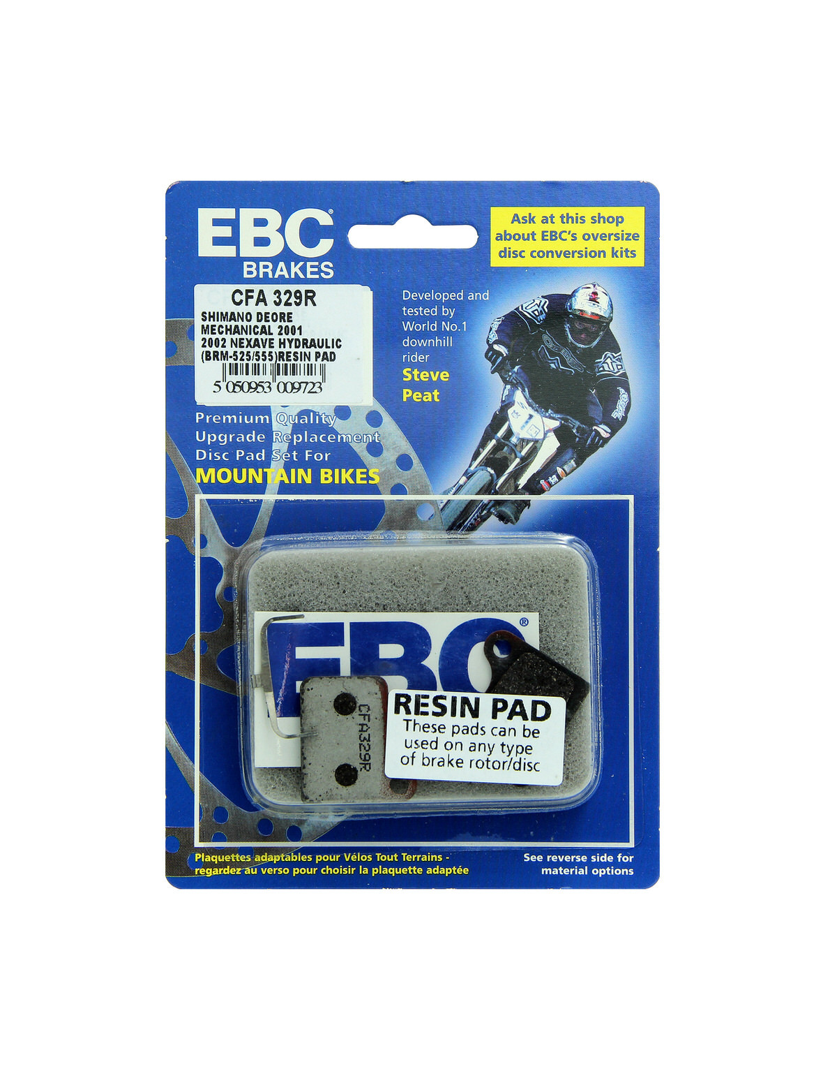 CFA329R - Klocki hamulcowe rowerowe (organiczne wyczynowe) EBC Brakes
