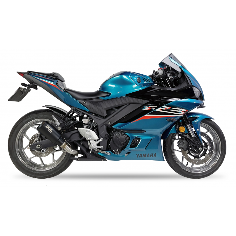 Tłumik IXIL YAMAHA YZF R3 21-23 (RH21) typ RB (waga: 900g, długość: 230 mm., materiał: Inox AISI304, kolor: Black painted) SLIP