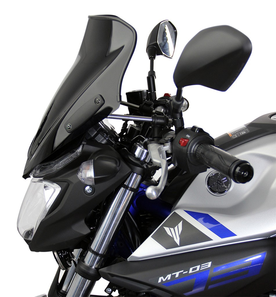 Szyba motocyklowa MRA YAMAHA MT-03 RH 07 2015-2019, forma NSN, przyciemniana