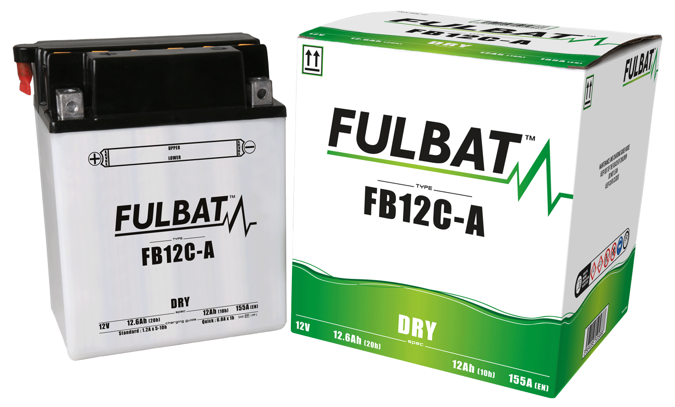 Akumulator FULBAT FUL DRY - FB12C-A / YB12C-A (suchy, obsługowy, kwas w zestawie)