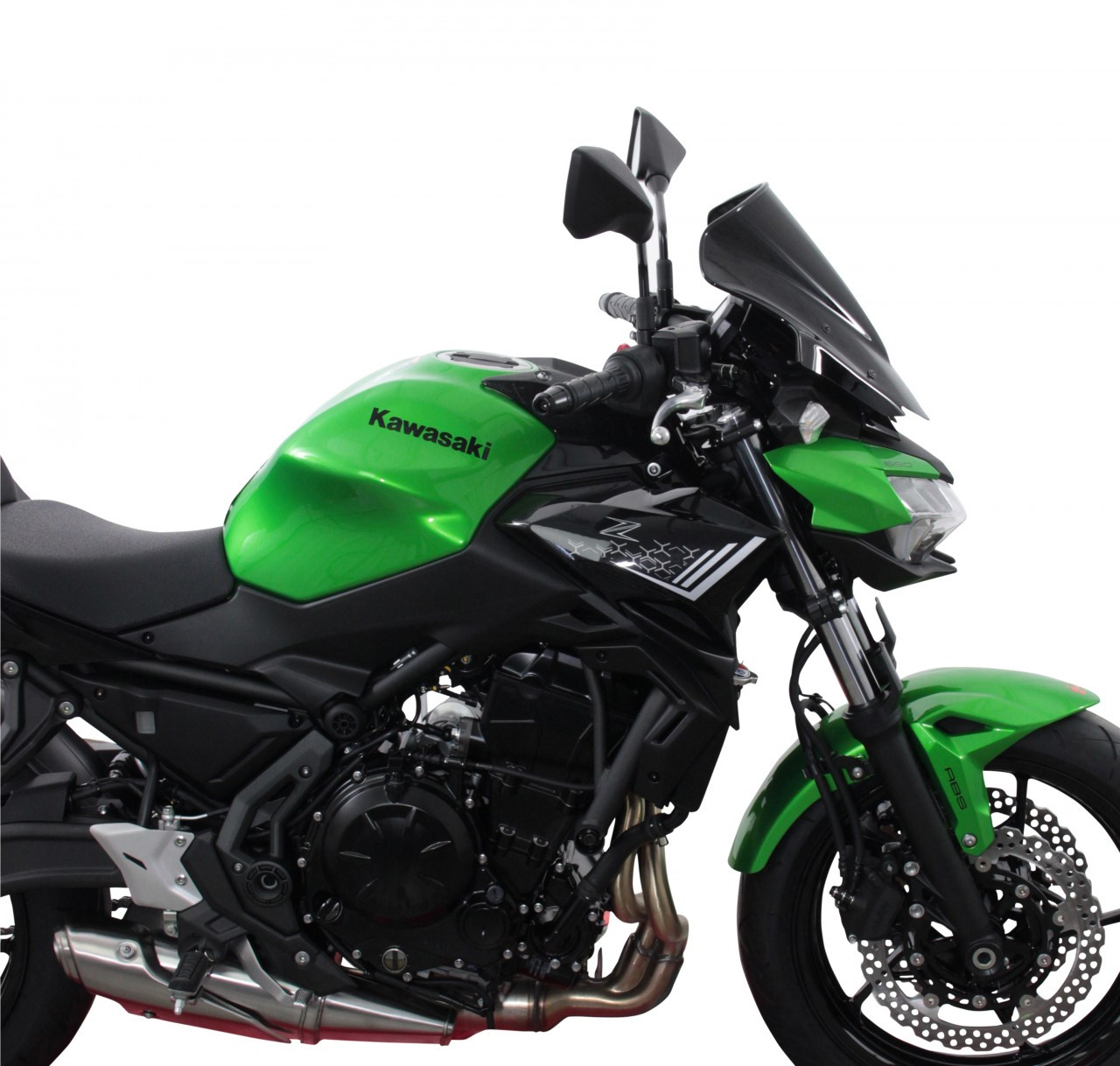 Szyba motocyklowa MRA KAWASAKI Z 650 2020-, forma NRN, czarna
