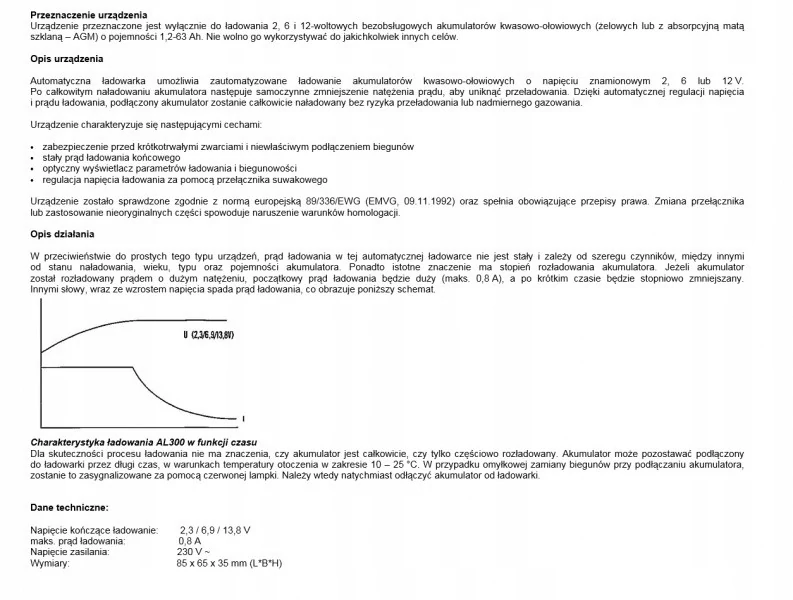 H Tronic Ładowarka motocyklowa akumulatorowa prostownik H-TRONIC AL 800 6/12V