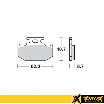 ProX Racing Parts ProX Klocki Hamulcowe Tylne KX125/250/500 '89-94 + RM125/250 '89-95 (OEM: 5GR-W0046-00-00) (odpowiednik EBC FA