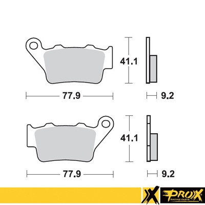 ProX Racing Parts ProX Klocki Hamulcowe Tylne KTM125/200/250 '94-03 (odpowiednik EBC FA208R)