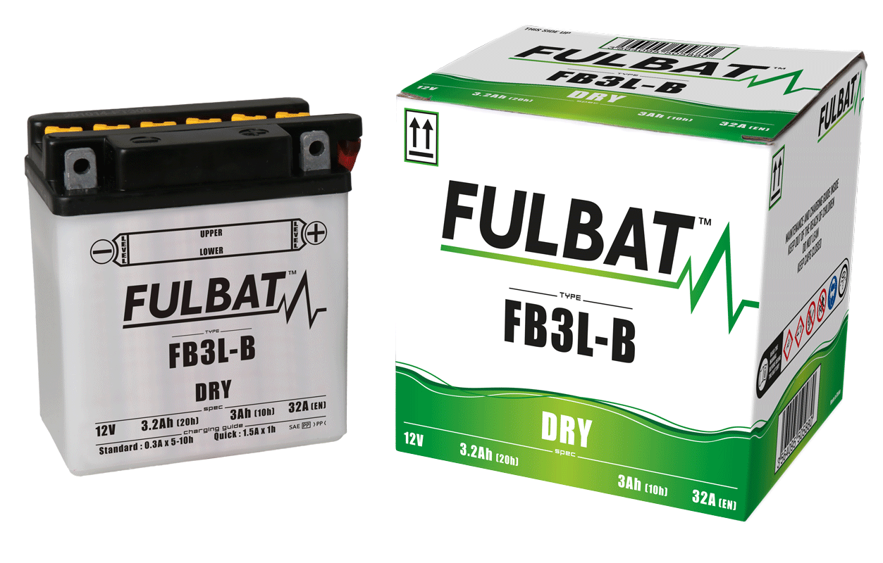 Akumulator FULBAT FUL DRY - FB3L-B / YB3L-B (suchy, obsługowy, kwas w zestawie)