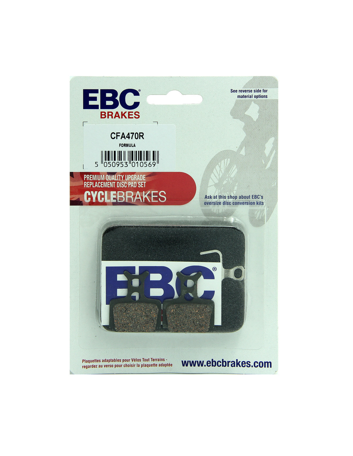 CFA470R - Klocki hamulcowe rowerowe (organiczne wyczynowe) EBC Brakes