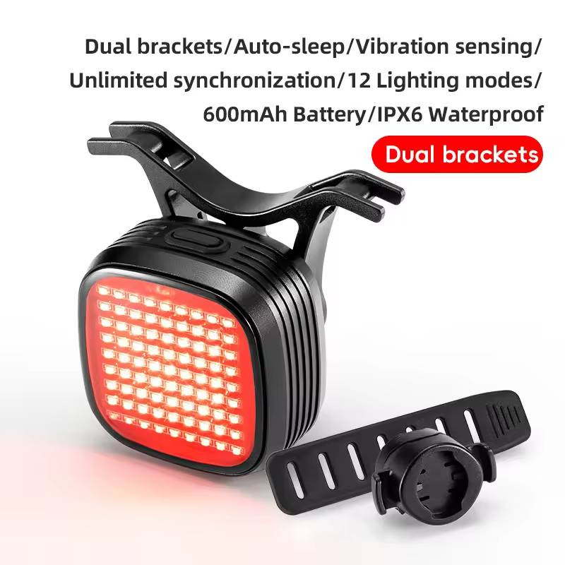 Tylna lampka rowerowa LED Rockbros 24320004001 wodoodporna IPX6