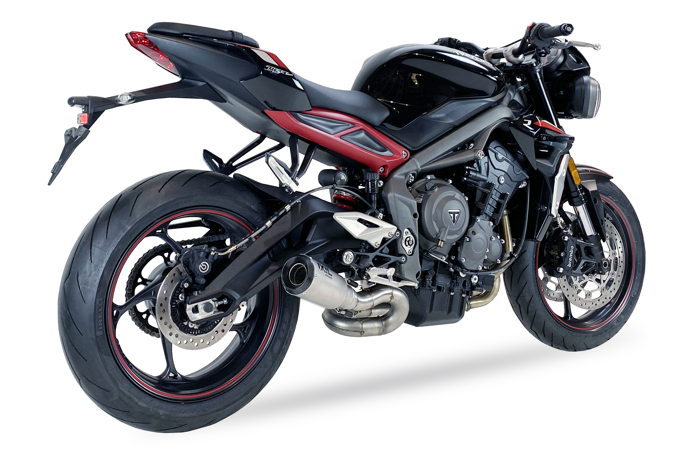Tłumik IXIL TRIUMPH STREET TRIPLE 675 / 765 17-20 typ RB (waga: 900g, długość: 230 mm., materiał: Inox AISI304, kolor: Black pai
