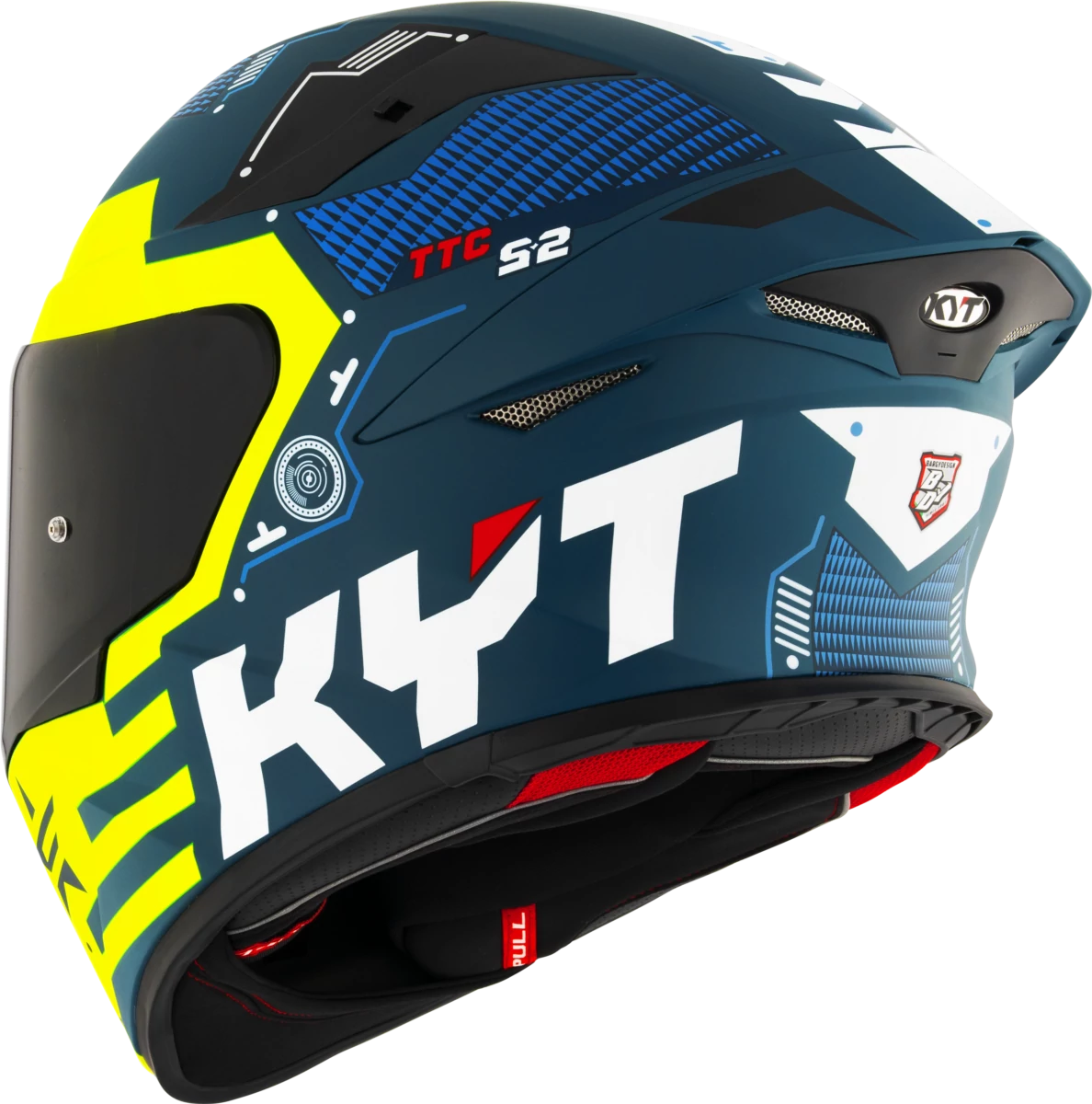 Kask motocyklowy KYT TT-REVO FUSELAGE MATT Żółty