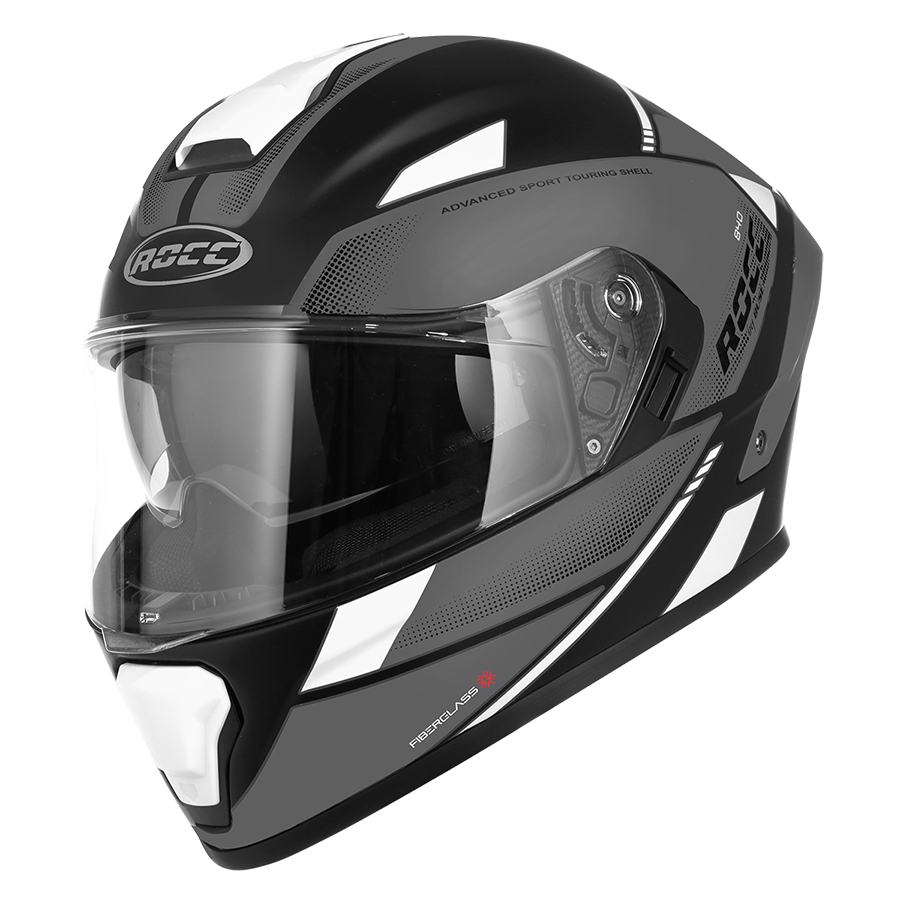 Kask motocyklowy ROCC 841 czarno-szary