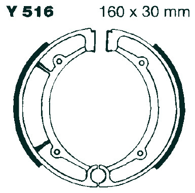 Szczęki hamulcowe nacinane EBC Y516G (1 kpl.)