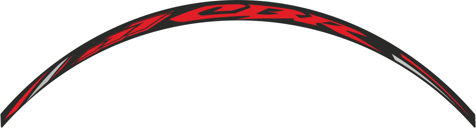 ONEDESIGN zestaw 8 naklejek na koła motocyklowe Honda CBR czerwone