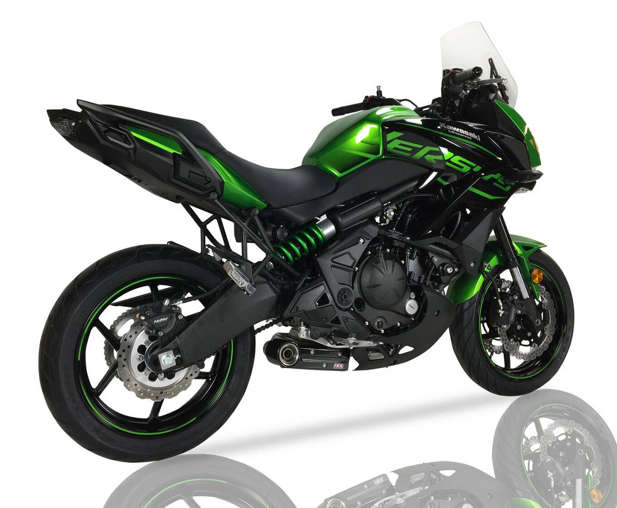 Tłumik IXIL KAWASAKI VERSYS 650 15-22 (LE650E F) typ SX1 (waga: 3900g, długość: 347 mm., materiał: Inox AISI304, kolor: Bright r