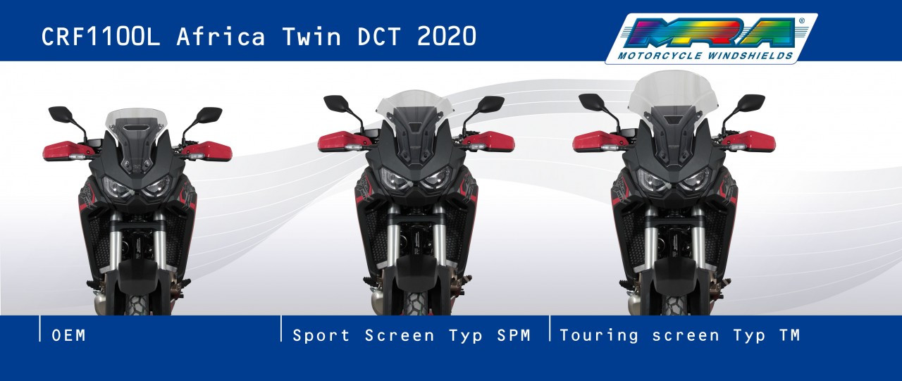 Szyba motocyklowa MRA HONDA CRF1100L AFRICA TWIN / DCT 2020-2023, forma SPM, przyciemniana