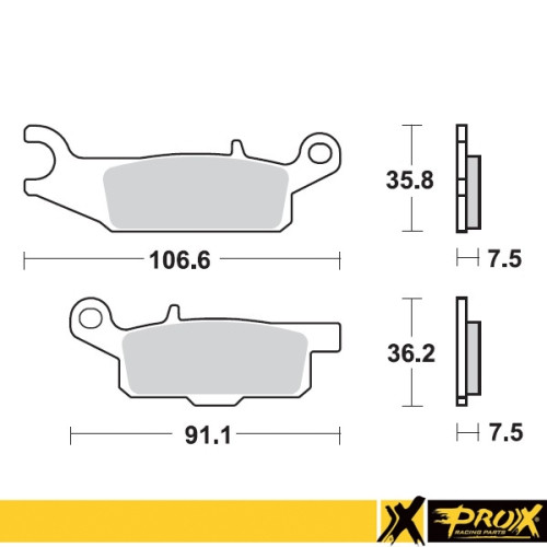 ProX Klocki Hamulcowe Przednie YFM250R Raptor '08-13 (Right) + YFM700F (odpowiednik EBC FA444) - BOX 10 szt