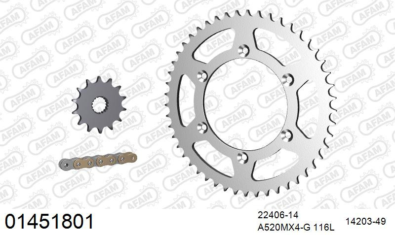 Zestaw napędowy AFAM do SUZUKI RM-Z 450 K5,K6,K7