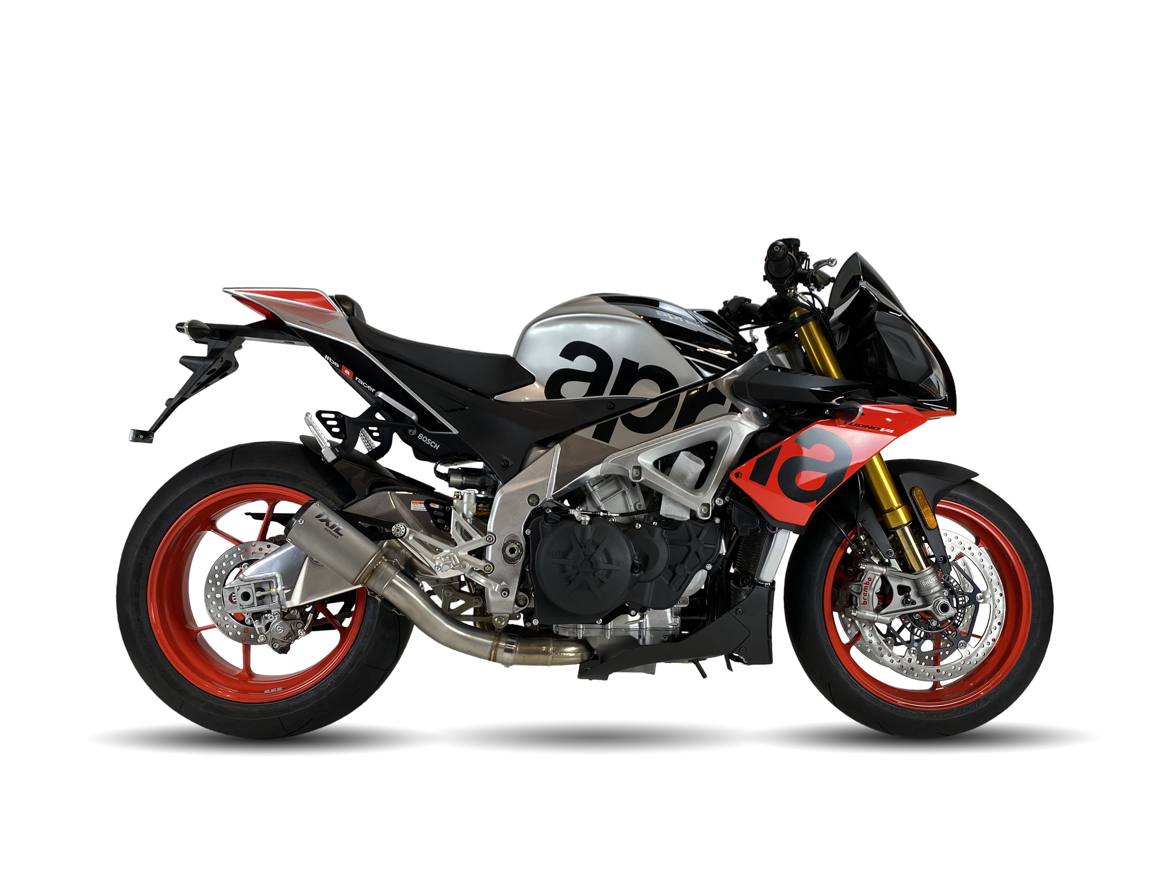 Tłumik IXIL APRILIA TUONO V4 / FACTORY 1100 (KG KG1) typ RC (waga: 800g, długość: 230 mm., materiał: Inox AISI304, kolor: Bright