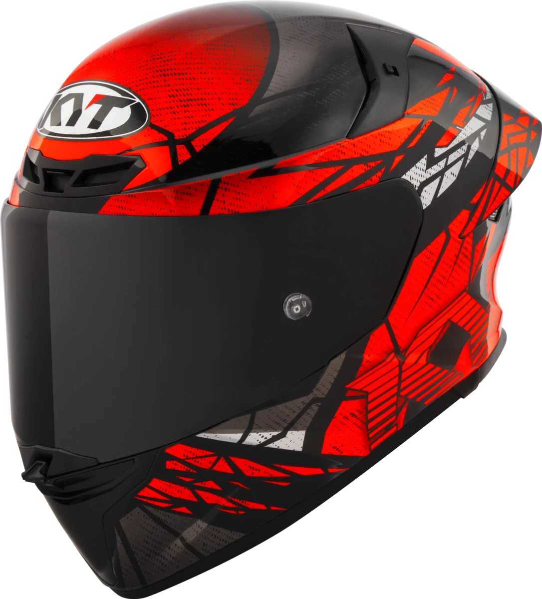 Kask motocyklowy KYT TT-REVO COMBUSTION MATT Czerwony