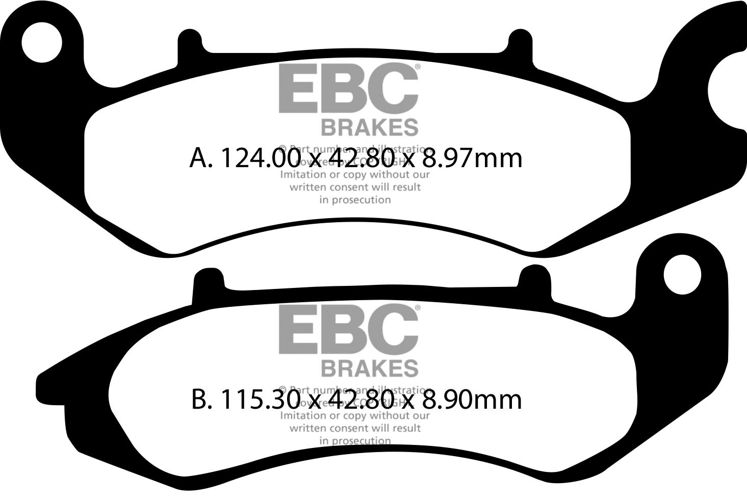 Klocki hamulcowe EBC FA711V V-PAD (kpl. na 1 tarcze)