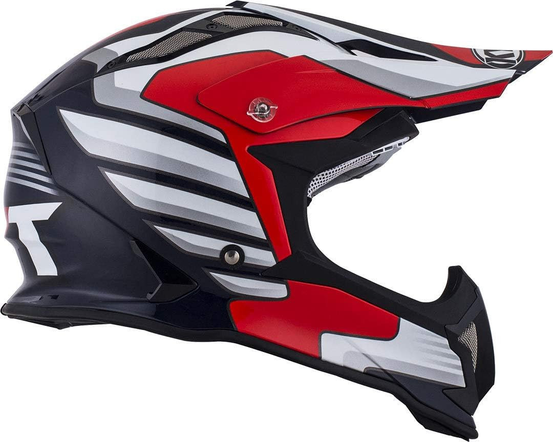 Kask motocyklowy KYT STRIKE EAGLE WINGS biały/czerwony