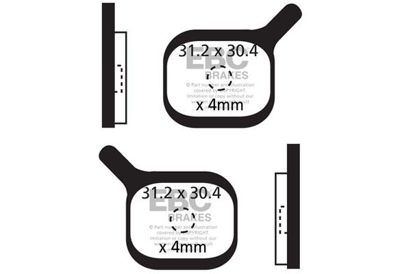 CFA284AHH - Klocki hamulcowe rowerowe (spiekane) EBC Brakes