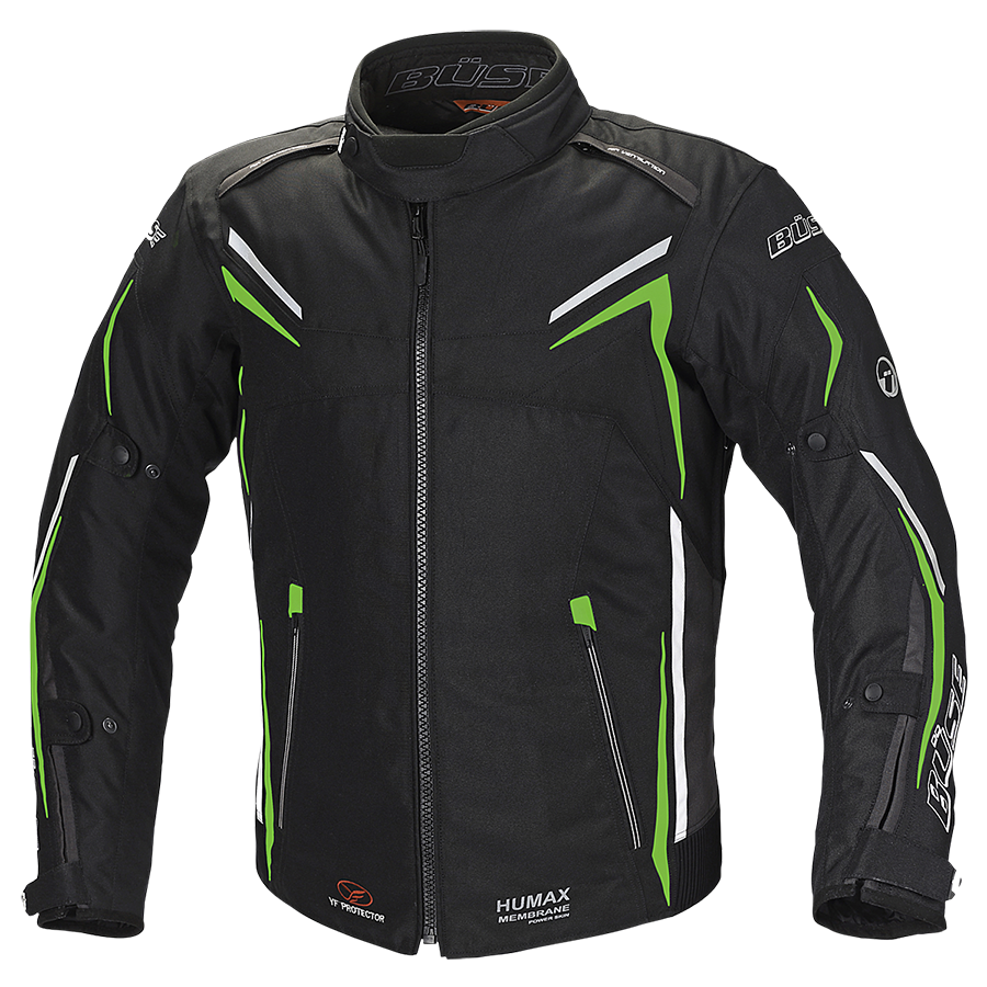 Kurtka motocyklowa BUSE Mugello czarno-neonowo zielona