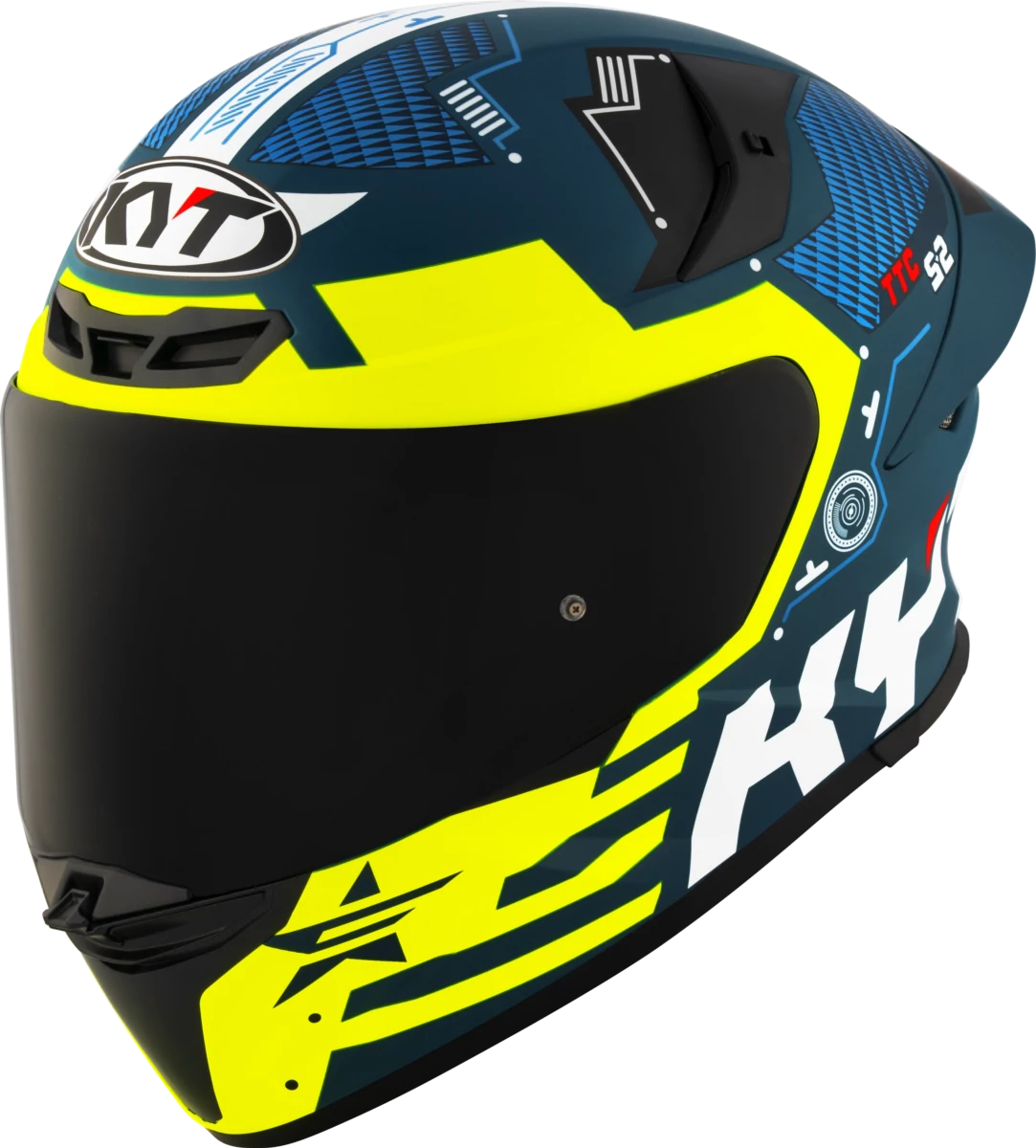 Kask motocyklowy KYT TT-REVO FUSELAGE MATT Żółty