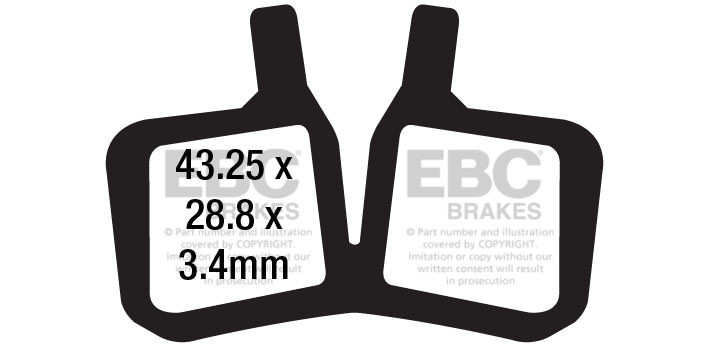 CFA689 - Klocki hamulcowe rowerowe (organiczne) EBC Brakes