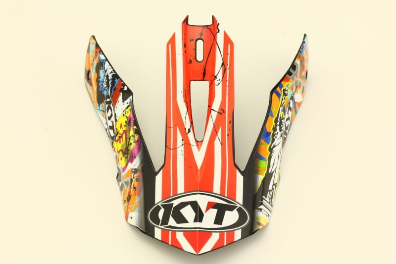 Daszek kasku STRIKE EAGLE NEW YORK RED FLUO
