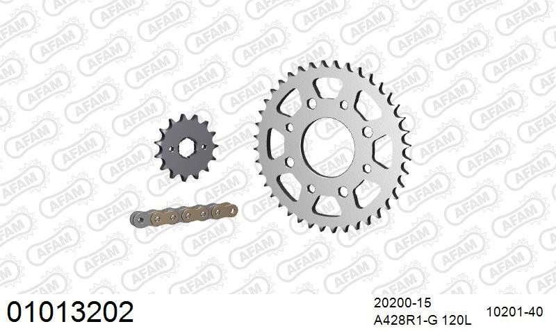Zestaw napędowy AFAM do HONDA CB 125 TD C,D,E,F,G,H,J