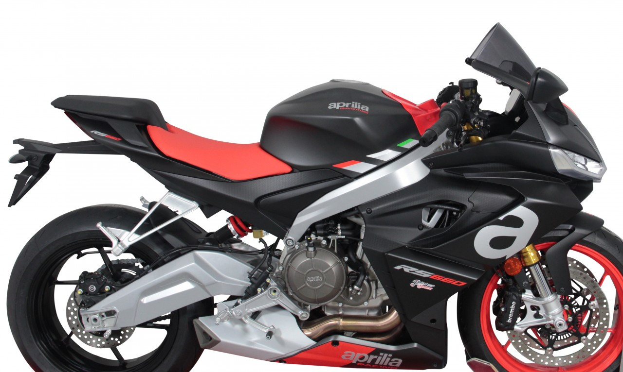 Szyba motocyklowa MRA APRILIA RS 660 2021-, forma R, przyciemniana