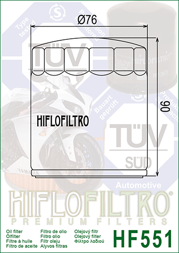 FILTR OLEJU HIFLO HF551 MOTO GUZZI