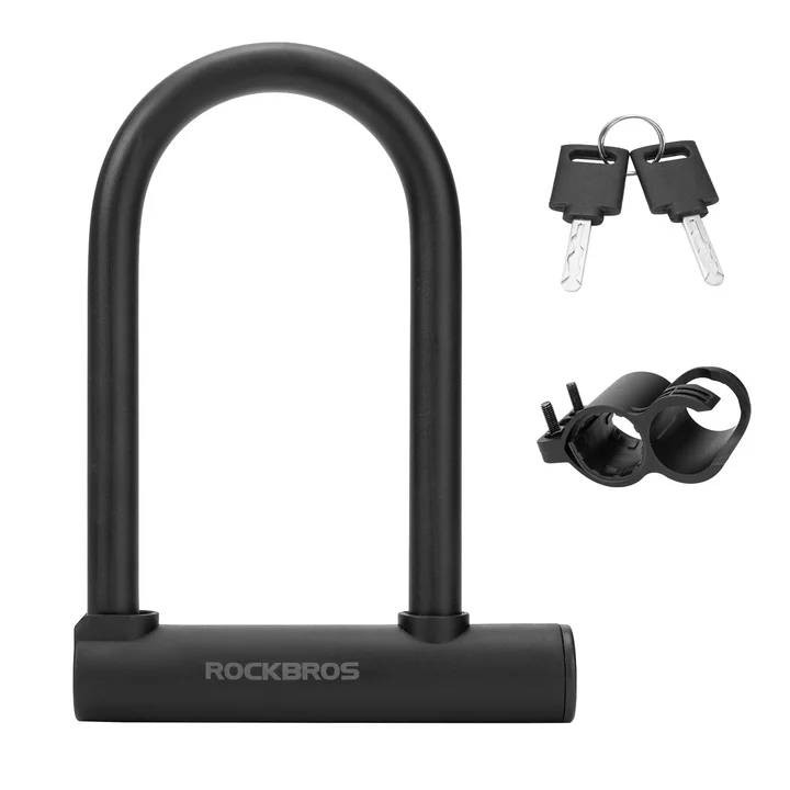 Zapięcie rowerowe typu U-lock, stal węglowa ROCKBROS antykradzieżowe (32410607002)