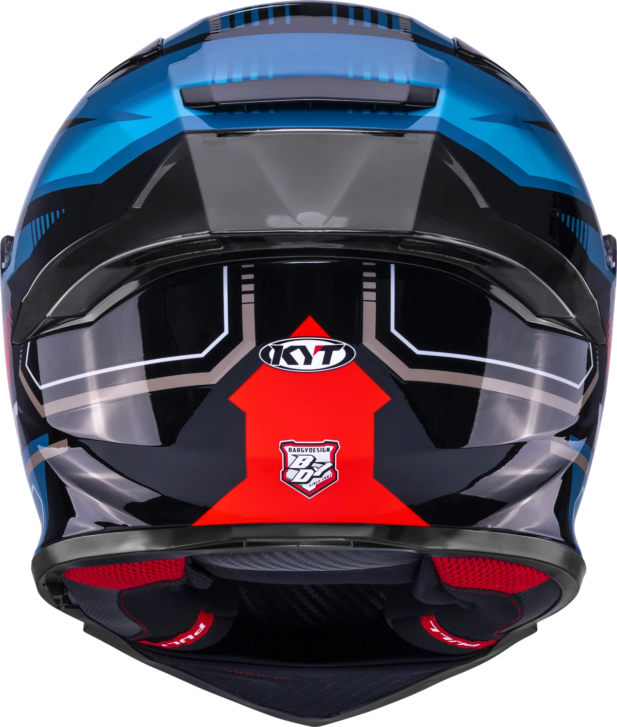 Kask motocyklowy KYT R2R PARSEC CZARNY/NIEBIESKI/CZERWONY E06