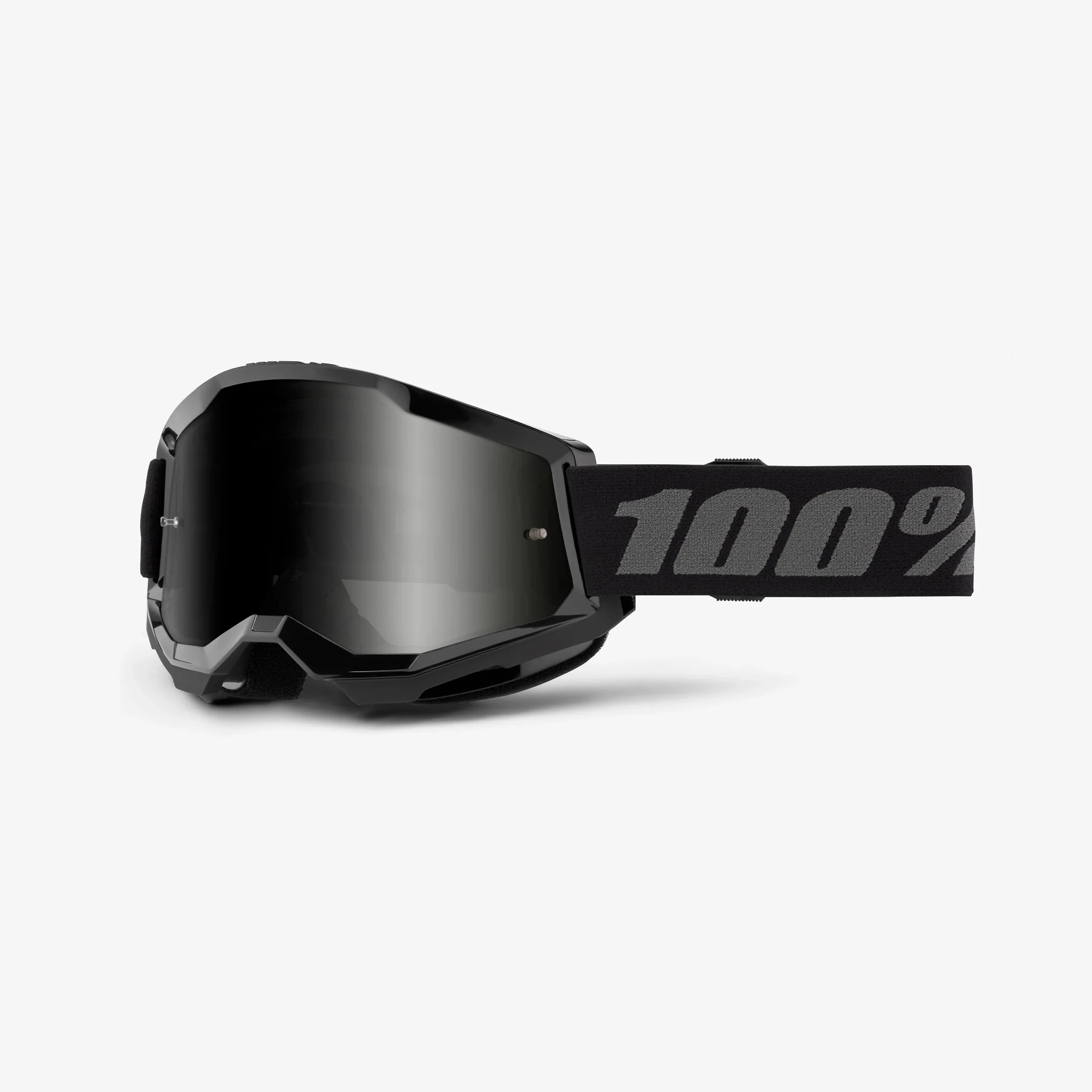100% GOGLE STRATA 2 rowerowe / motocross czarne, lustro