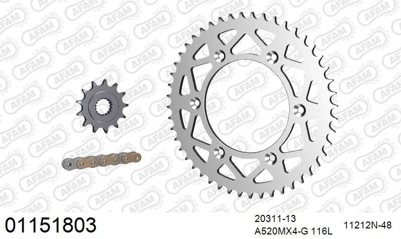 Zestaw napędowy AFAM do HONDA CRF 450 R 9,A,B,C,D,E,F,G