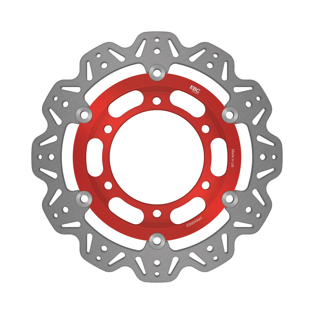 Tarcza hamulcowa motocyklowa EBC VR640RED VEE, czerwona