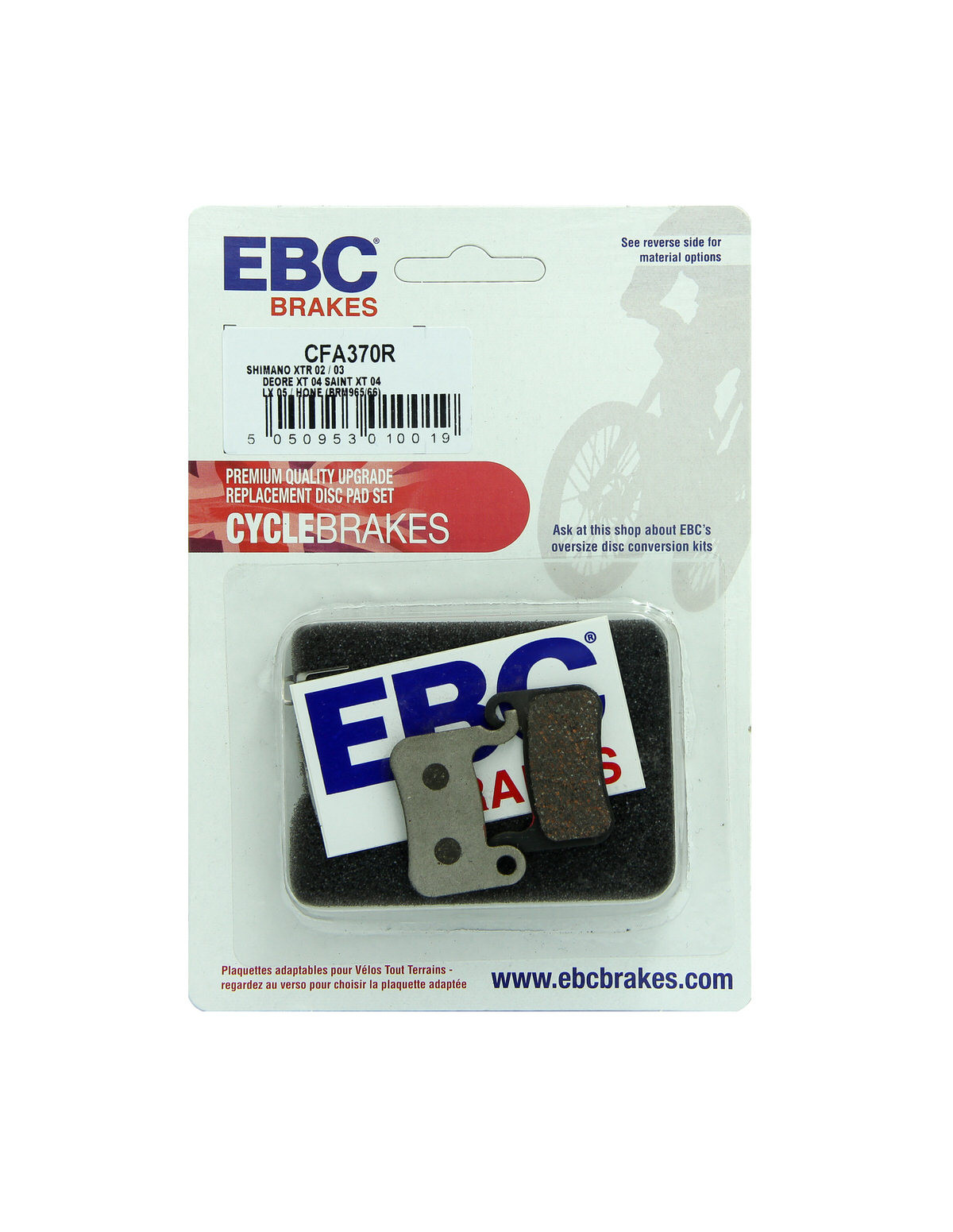 CFA370R - Klocki hamulcowe rowerowe (organiczne wyczynowe) EBC Brakes