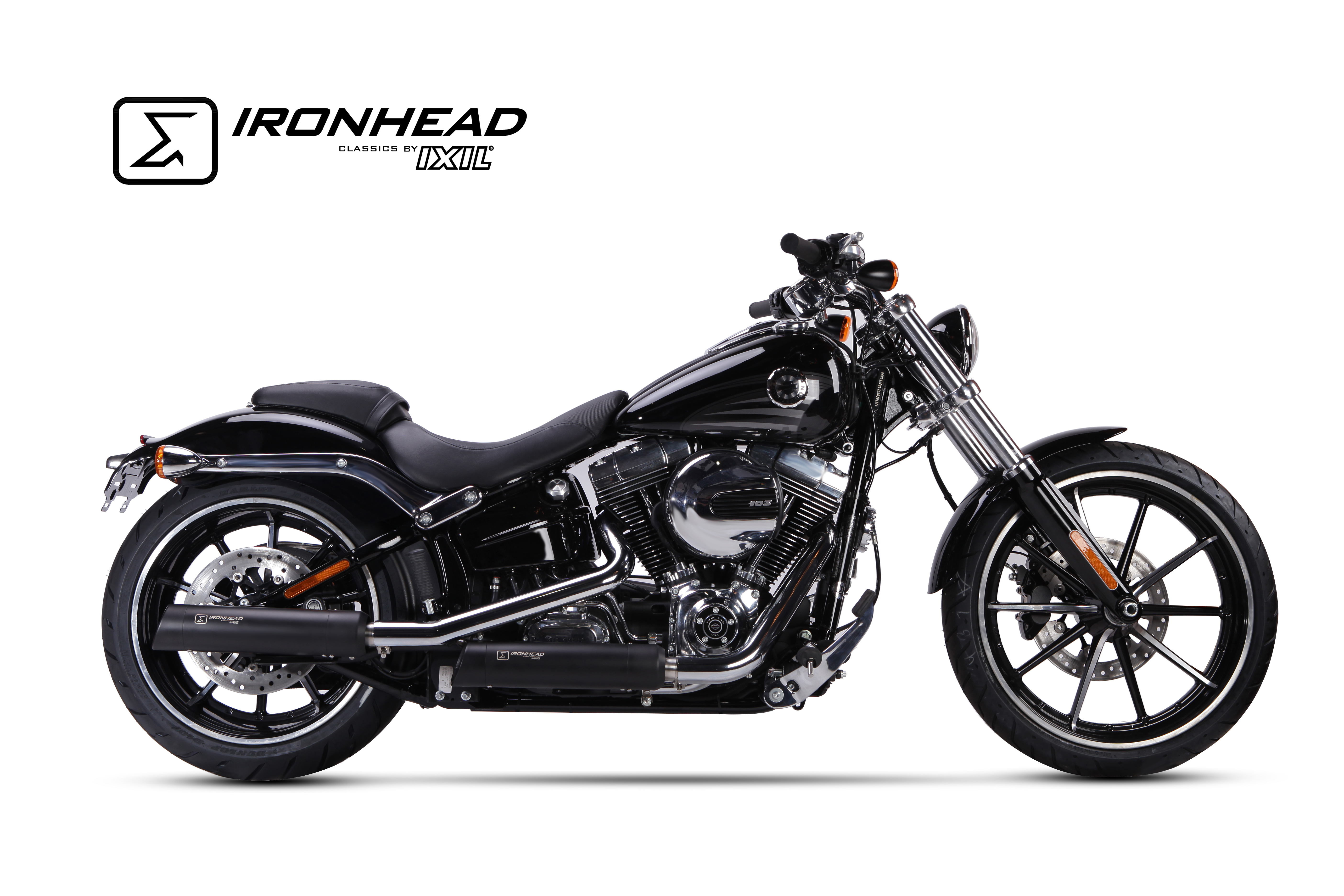 Tłumik IXIL H-D SOFTAIL BREAKOUT 2013-2016 typ HC1-3B (waga: 2500g, długość: 400 mm., materiał: Inox AISI304, kolor: Black paint