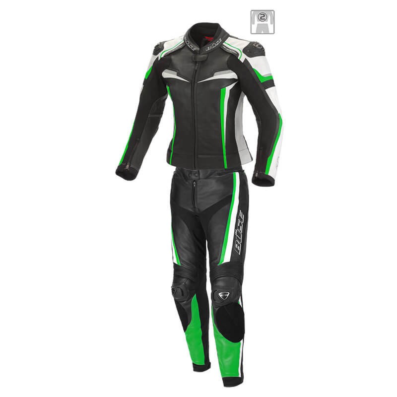 Kombinezon motocyklowy damski BUSE Mille czarno-zielony 102004