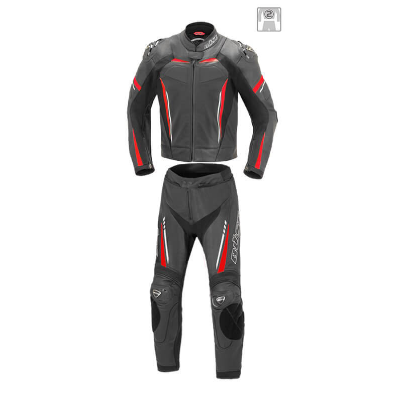 Kombinezon motocyklowy męski BUSE Imola czarno-czerwony 102502