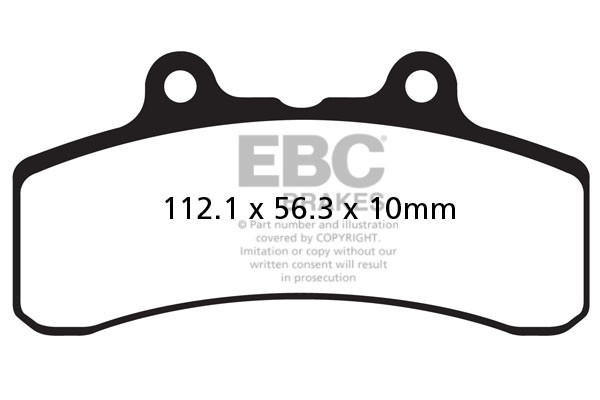 Klocki hamulcowe EBC FA210V V-PAD (kpl. na 1 tarcze)