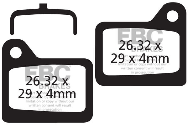 CFA329R - Klocki hamulcowe rowerowe (organiczne wyczynowe) EBC Brakes