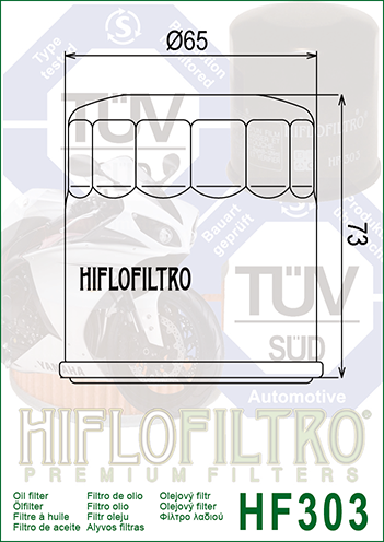 Hiflofiltro FILTR OLEJU HIFLO HF303